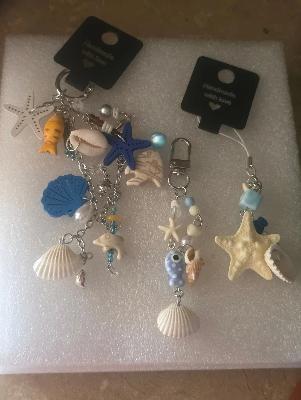 Handmade 3 Piece Set .Matching Key, Bag And Phone Charm.